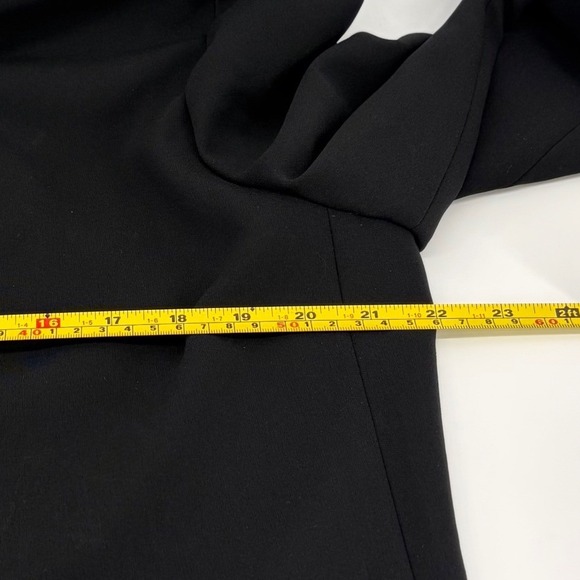 Jones New York Black Collarless Open Front Button Blazer Jacket Womens Size 16 - Picture 6 of 7